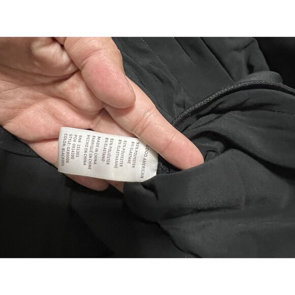 Good American High Rise Black Scuba Wide Leg Flare Trousers Pants Size 20 - Picture 8 of 9